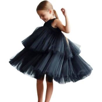 Mvozein Pundunud Must Ristimine Kleit Baby Girl Tülli Vabaaja Hispaania Beebi Kleidid Elegantne Palli Pruutneitsi Kleidid Tüdrukutele