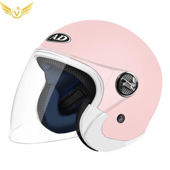 Juga Polsterdatud Pink Kiivrid, Mootorrataste Helmet Veekindel Electric Scooter Artiklite Valguses Visiir Universaalne Valge Moto Trial