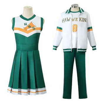 Võõras Asju Hooaeg 4 Chrissy Cunningham Cosplay Kostüüm Hawkins Kõrge Tiiger Cheerleader Kleit Jope Kooli Korvpalli Dustin