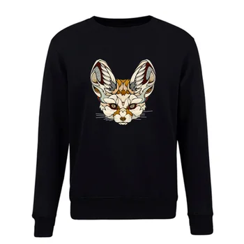Uute tulijate Fennek Fox Loomade Poker Disain Meeste Pusa Fliis pullover hupparit Mantel Uudsus Tops Harajuku Streetwear