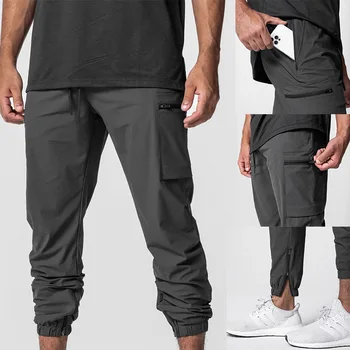 2022 uus spordi püksid meeste fitness püksid õhuke elastne lahti töötab koolituse püksid Meeste vabaaja püksid Sport püksid