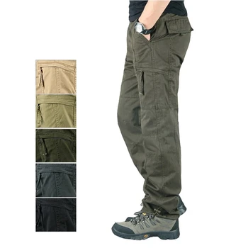 Meeste Pantalon Homme Sügisel Mehed Lasti Püksid Armee Taktikaliste Multi-tasku Sirge Pükste Meeste Vabaaja Sõjaväe Püksid