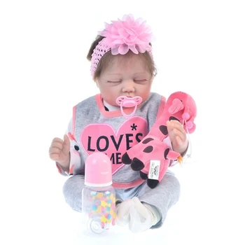 55CM Kõrge Kvaliteedi Magnet Lutt Realistlik Käsitöö Baby Doll Elus Tüdrukute Armas Silikoon Uuestisündinud Bebes Nukk
