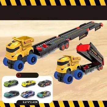 Cartoon Mänguasi Sõidukite Parkla Storage Box Mini Auto Mänguasjad Container Truck Väike Auto Inerts