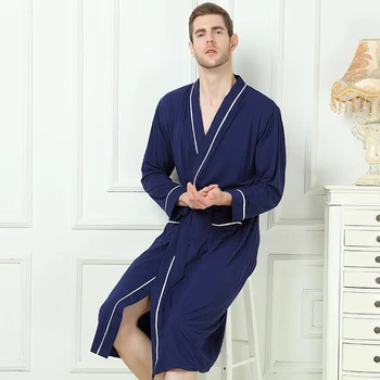 Kevadel Modal Kaste Kleit Mehed Naised Pajama Pehme Sleepwear Kimono Hommikumantel Nightwear Suvel Homewear Lovers V Kaela Vann Rüü