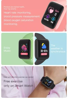 10PC Hulgi Y68 Macaron SmartWatch D20 1.44 tolline Panna Foto Fitness Tracker Naised Mehed Smart Watch D20 pro PK Y78 IWO 13