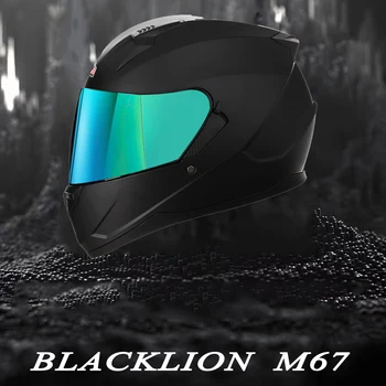 Tõeline Itaalia BlackLion Kogu Nägu Mootorratta Kiiver Professionaalsed Ohutuse Motocross Racing Dual Lens Capacete Roller Kasko Moto