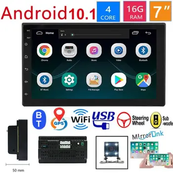 Android 10.1 Universaalne Auto Raadio 2 Din Multimeedia Video Player 7 tolline Ekraan Auto Stereo Topelt WiFi GPS Navigation Stereo