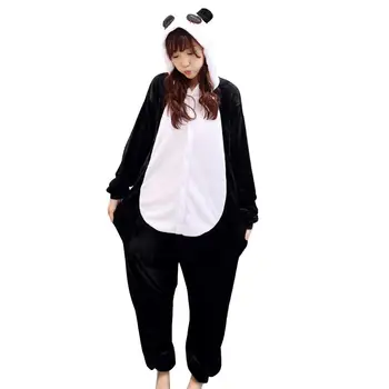 Unisex Täiskasvanud Loomade Pidžaama Anime Onesie Panda Lapp Cartoon Armas Soe Cosplay Sleepwear