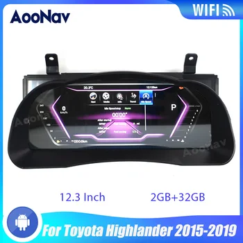 12.3 Tolline LCD-Android Süsteemi Vahend Auto Armatuurlaua Ekraanil GPS Navigatsiooni Toyota highlander 2015-2019 juhtseade
