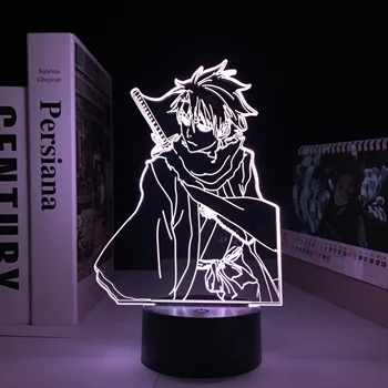 Toshiro Hitsugaya Anime Bleach Joonis LED Light Magamistuba Deco Light Brithday Kingitus Tuba Decor Manga Valgendi 3D Tabel Dropship