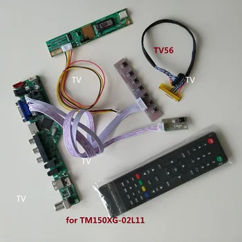 30pin USB-VGA-LCD-LED-TV-AUDIO-1 CCFL lambid juht Pardal diy kit For TM150XG-02L11 1024*768 paneel, kaabel ekraan