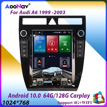 2 din Android 10.0 autoraadio Audi A6 1999 2000 2001 2002 2003 Stereo Auto GPS Navigatsiooni 4G WIFI Traadita Carplay juhtseade