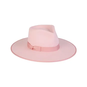 202208-junxian-roosa villast vilt Dropshipping talvel bowknot limited edition värvid lady fedoras ühise põllumajanduspoliitika naiste vaba aja veetmise panama jazz müts