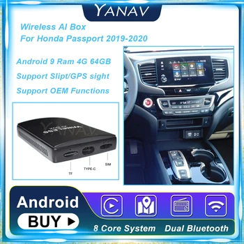 Carplay Android 9 4G 64GB Traadita Ai Kasti Honda Passi 2019-2020 Android Auto Auto Smart Box Plug and Play AI Adapter Karp