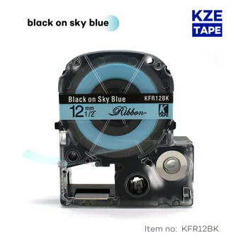 1tk 12mm*5m must sinine taevas Satiin Silt Lindid KFR12GZ silt lint Epson KingJim Label Printer tegija LW-300 LW400