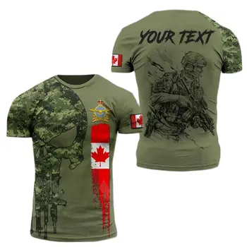 Meeste T-Särgid Kanada Embleemi Trükitud Suvel Lühikeste Varrukatega ümber Kaela Casual T-Särgid Meeste Sõdur Topid Liiga T-Särgid Meestele