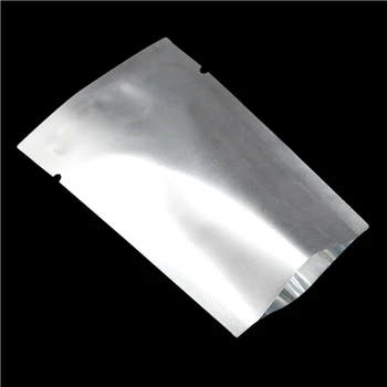 8*12cm Matt Alumiinium Foolium Open Top Vaakum Plastikust Kott Soojuse Pitsat Hõbe Mylar Kiles Pakend Kott Suupiste Ladustamise 200Pcs/Palju