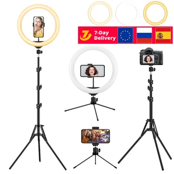 10inch 26cm Selfie Ringi Valgus Statiivi LED Video Tuled Juhitava Fotograafia Ringi Lamp YouTube Streaming Foto stuudio