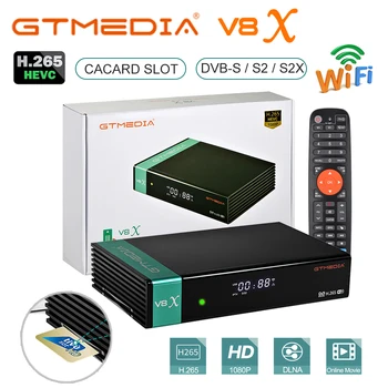 Gtmedia V8X DVB-S2 Satelliidi Vastuvõtja Vastuvõtja De-TV Kaudu Satelliit Sisseehitatud WiFi Full HD 1920x1080 Uuendada V8 Nova TV Vastuvõtjad