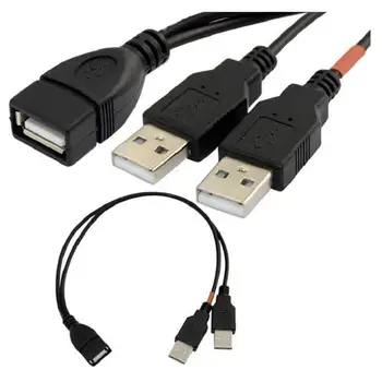 2TK USB2.0 Andmeid Joont Y-Tüüpi USB-Line Ühest Punktist Kaks joont USB2.0 AF / 2 * USB OLEN Üks Naine Split Mees Kaks rida