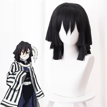 Kuradi Tera Ikumi Kobayashi must kihiline lühikesed juuksed anime cosplay parukas