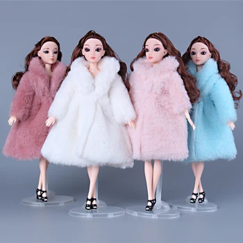 4 Värvi -, Plüüš-Mantel Talvel Kulumine Riided Riided Riided 1/6 BJD Xinyi FR ST Barbie Nukk kingitused tüdrukud