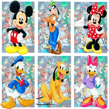 Disney Miki Hiir ja piilupart Donald 5D DIY Diamond Maali Ruut, Ring Diamond Tikandid ristpistes Rhinestone Mosaiik decor