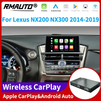 RMAUTO Traadita Apple CarPlay jaoks Lexus NX NX200 NX300 2014-2019 Android Auto Peegel Link AirPlay Toetus Reverse Image Auto-Play