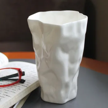 Plisseeritud Cup Loominguline Cup Kvaliteetset Plii-Vaba Luu Hiina Kunst Disain Puhas Valge Origami Kruus 500ml