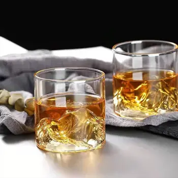 3D Mountain Jaapani Viski Klaas Liustik Vana Vanaaegseid Whisky Rock Klaasi Viina Tassi Veini, Šampanjat Trummel Prillid Tee Tassi