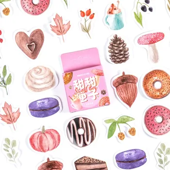 46pcs Donut Toit maitsev Mini DIY Dekoratiivsed Kleebised Scrapbooking Päevik Albumi Kujundusest Kinni Silt