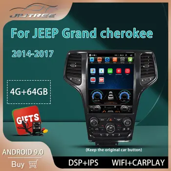 näiteks Jeep Grand Cherokee 2014 2015 2017 auto raadio) navigatsiooni-vertikaalne ekraani Tesla stiilis Android9.0 auto GPS heli carplay