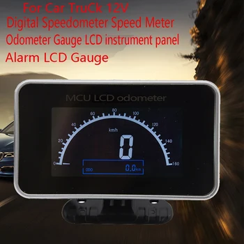 Auto Auto 12V/24V 2 IN 1 Funktsioonide Digitaalne Spidomeeter Kiiruse Mõõtja+odomeetri Näit LCD-Näidik märgutuled+Alarm LCD-Näidik