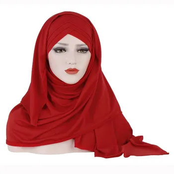 Euroopa ja Ameerika uus stiil piima silk mustvalge Baotou sall, müts, kaks rõivakomplekti Moslemi daamid mood plaaster hijab